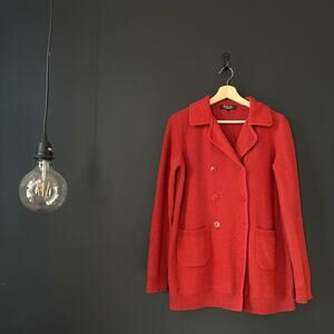 Loro Piana Baby Cashmere Double Breasted Cardigan Rust Size 40